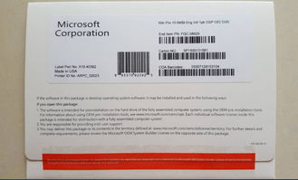 Etiqueta engomada del Coa de la activación de la etiqueta de los softwares de Microsoft Windows favorable