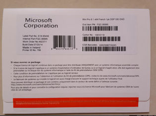 8,1 franceses de win8.1 32 y 64 del pedazo del inglés paquete del OEM de Microsoft Windows con la garantía del tiempo de la vida