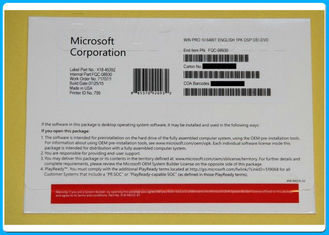 Garantía de por vida de la versión de Microsoft Windows 10 de la favorable del software 64 del pedazo licencia inglesa de Eniune