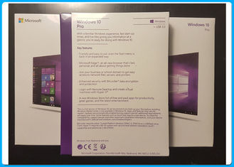 Caja de la venta al por menor de Windows 10, etiqueta engomada del Coa del pedazo del pedazo 64 del triunfo 10 llenos de la versión favorable 32 + flash del Usb