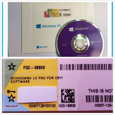 Favorable DVD con la licencia del coa, activación en línea de la caja del OEM del software de Windows 10