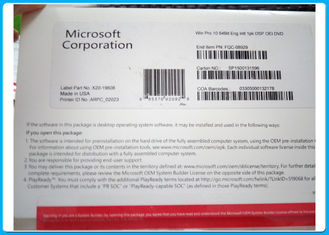 El DVD DOMINANTE AUTÉNTICO del OEM de la versión completa 64-bit profesional de Microsoft Windows 10 envía por correo electrónico el atascamiento