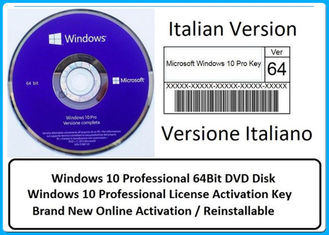 Etiqueta engomada de la licencia del COA del OEM del software de Microsoft Windows 10 multi de la lengua favorable