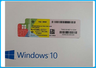 licencia auténtica FQC-08930 de Windows 10 Fpp del disco del DVD del favorable software de 64bit Microsoft Windows 10