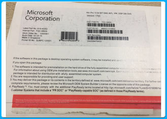 Favorable versión 1703 del DVD del pedazo del OEM 64 de Microsoft Windows 10 auténticos profesionales
