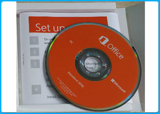 Sistema operativo de la ventana del paquete de la venta al por menor del DVD del estándar de Microsoft Office 2016 con programa del DVD
