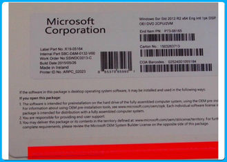 Paquete de la caja 1PK de Windows Server 2012 estándar del inglés de R2 X64 del OEM al por menor 2CPU/2VM del DVD