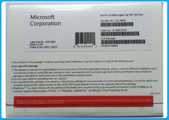 Favorable DVD sellado auténtico del pedazo del software 64 de Microsoft Windows 10 con la licencia del OEM