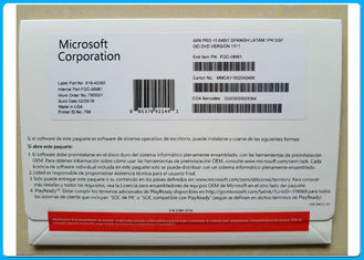 Paquete del OEM DVD/win10 del pedazo del profesional 64 de Microsoft Windows 10 favorable con llave del producto auténtico